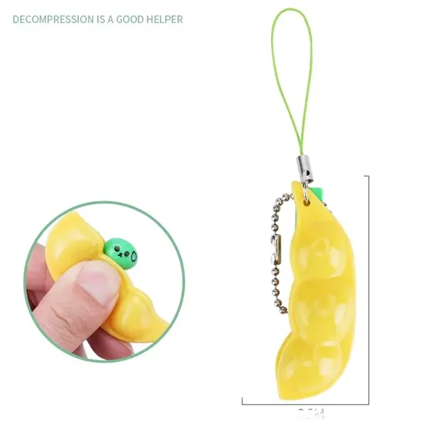 3Pcs Squeeze-A-Bean Edamame Keychain - 3Pcs Squeeze-A-Bean Edamame Keychain - Image 8 of 10