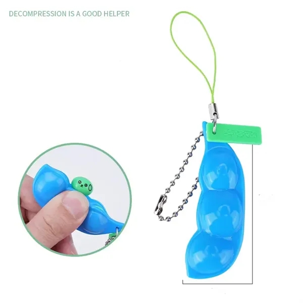 3Pcs Squeeze-A-Bean Edamame Keychain - 3Pcs Squeeze-A-Bean Edamame Keychain - Image 9 of 10