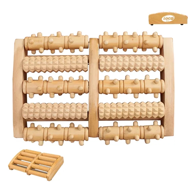 Wooden Roller Relaxation Stress Relief Foot Massager - Wooden Roller Relaxation Stress Relief Foot Massager - Image 0 of 3