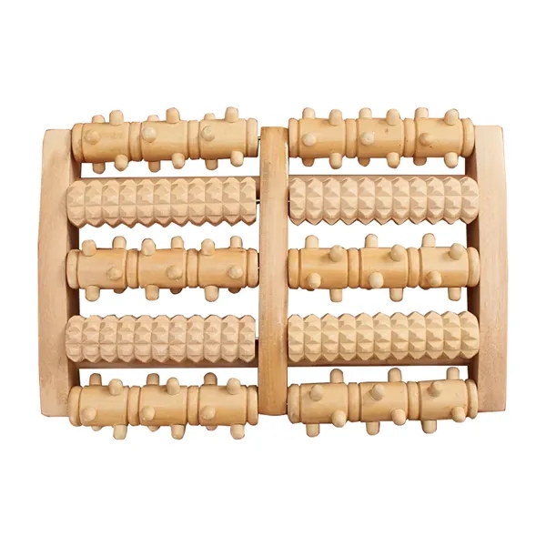 Wooden Roller Relaxation Stress Relief Foot Massager - Wooden Roller Relaxation Stress Relief Foot Massager - Image 1 of 3
