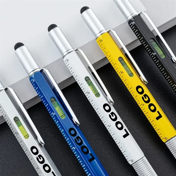6-in-1 Custom Aluminum Multi-Tool Tech Pen - 6-in-1 Custom Aluminum Multi-Tool Tech Pen - Image 0 of 3