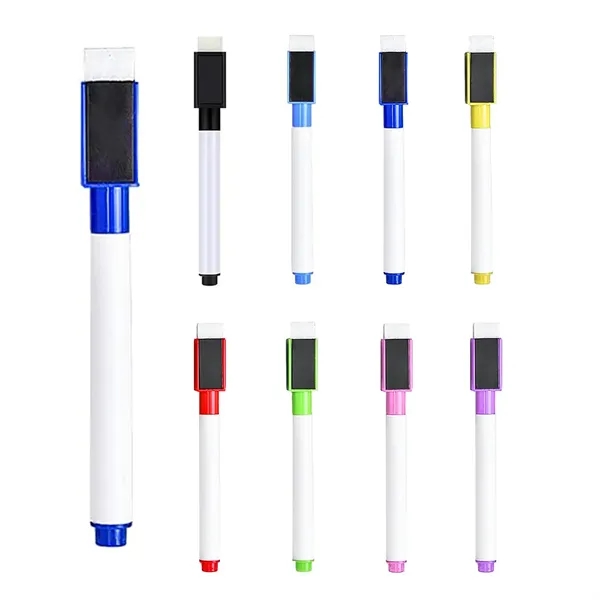 Magnetic Dry Erase Marker with Eraser Cap for Whiteboard - Magnetic Dry Erase Marker with Eraser Cap for Whiteboard - Image 0 of 8