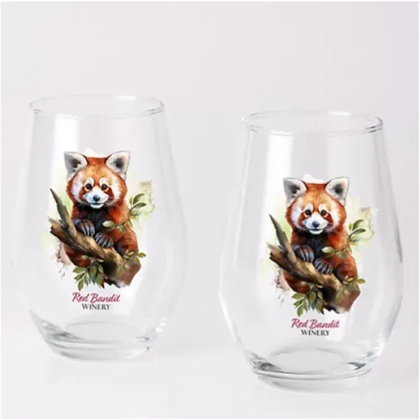 Set Of 2 Stemless Wine Glass Gift