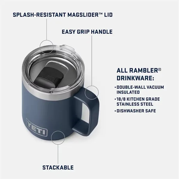 YETI Rambler 10 OZ Stackable Mug w/ MagSlider Lid - YETI Rambler 10 OZ Stackable Mug w/ MagSlider Lid - Image 7 of 11