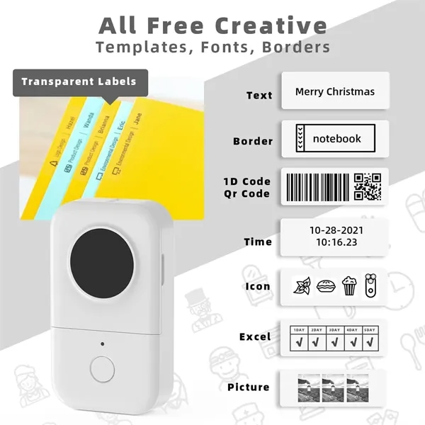 Portable Label Maker for Home, Office, Organisation, Retail - Portable Label Maker for Home, Office, Organisation, Retail - Image 1 of 2