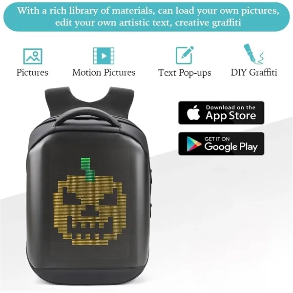LED Programming Laptop Backpack - LED Programming Laptop Backpack - Image 1 of 3