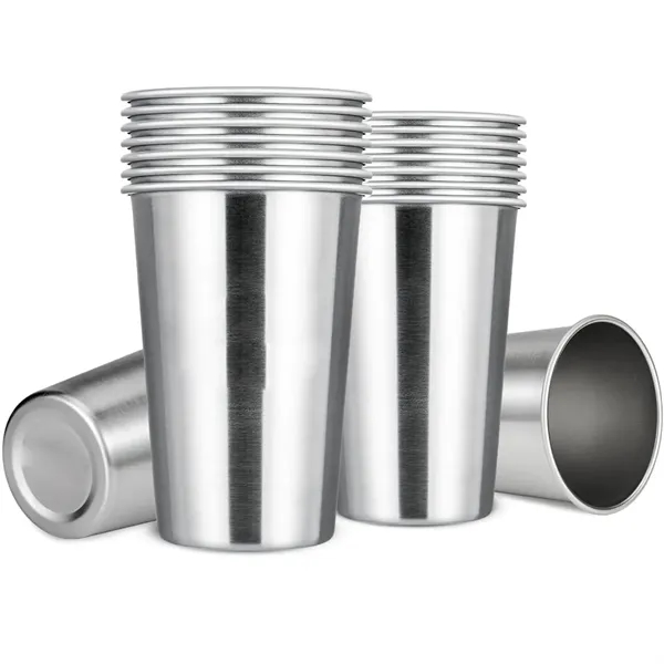 Stainless Steel 12oz Pint Cup Tumbler - Stainless Steel 12oz Pint Cup Tumbler - Image 1 of 3