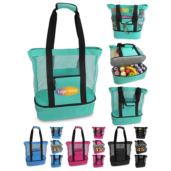 Waterproof Beach Tote Bag with Cooler Compartment - Waterproof Beach Tote Bag with Cooler Compartment - Image 0 of 4