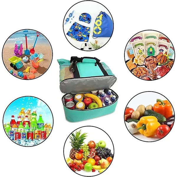 Waterproof Beach Tote Bag with Cooler Compartment - Waterproof Beach Tote Bag with Cooler Compartment - Image 4 of 4