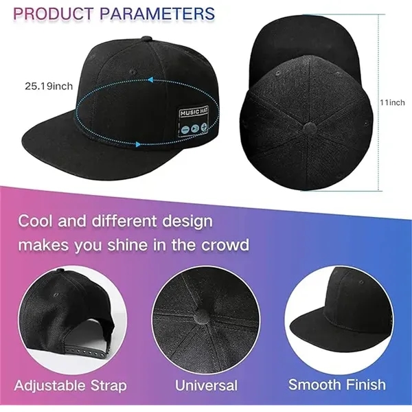 Baseball Cap with Bluetooth Stereo Music Speaker - Baseball Cap with Bluetooth Stereo Music Speaker - Image 3 of 5