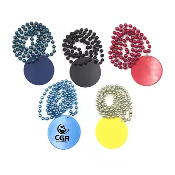 Mardi Gras Beads with Medallion - Mardi Gras Beads with Medallion - Image 1 of 3