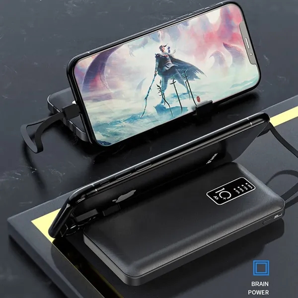 10000mAh Charger Power Bank Built in 4 Charging Cables - 10000mAh Charger Power Bank Built in 4 Charging Cables - Image 2 of 4