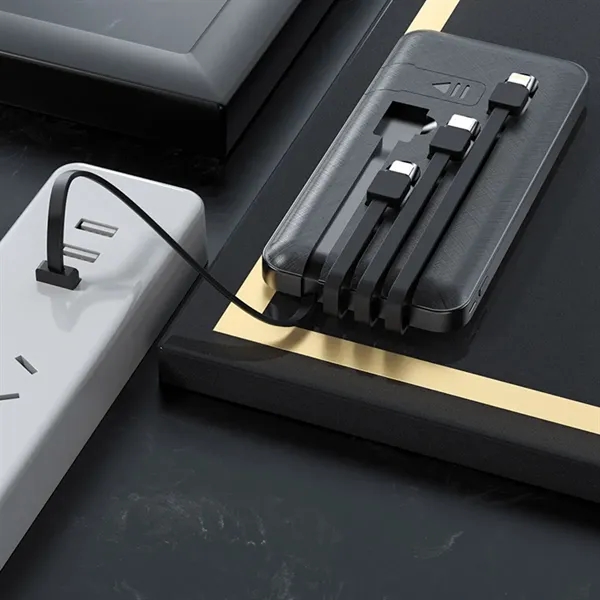 10000mAh Charger Power Bank Built in 4 Charging Cables - 10000mAh Charger Power Bank Built in 4 Charging Cables - Image 3 of 4