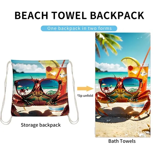 2 in 1 Beach Towel Bag - 2 in 1 Beach Towel Bag - Image 0 of 5
