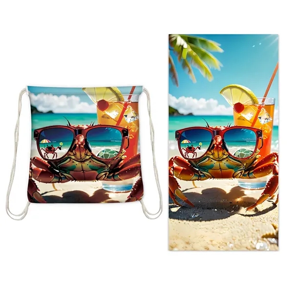 2 in 1 Beach Towel Bag - 2 in 1 Beach Towel Bag - Image 3 of 5