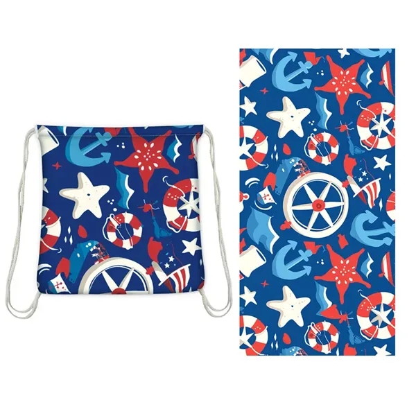 2 in 1 Beach Towel Bag - 2 in 1 Beach Towel Bag - Image 4 of 5