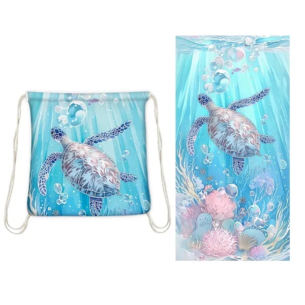 2 in 1 Beach Towel Bag - 2 in 1 Beach Towel Bag - Image 5 of 5