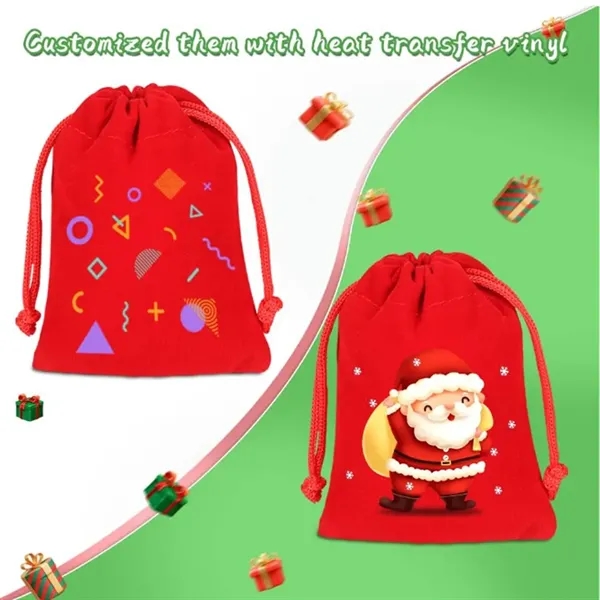 Velvet Drawstring Bags for Christmas Wedding - Velvet Drawstring Bags for Christmas Wedding - Image 2 of 3