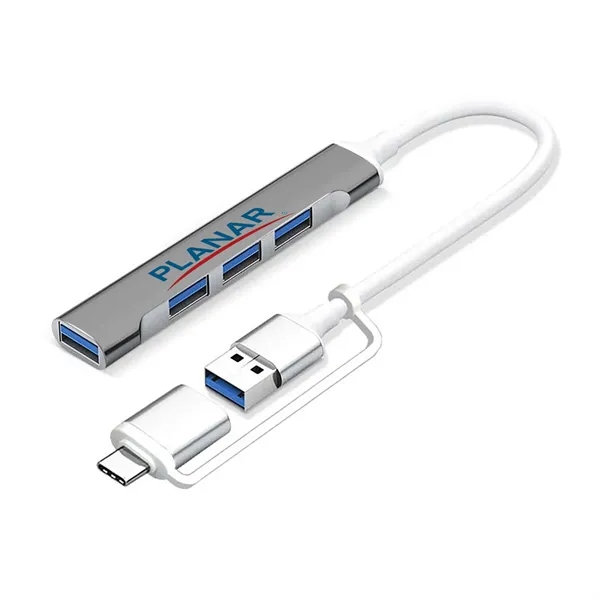 Aluminum USB Type-C/Type A 3-in-1 Hub - Aluminum USB Type-C/Type A 3-in-1 Hub - Image 1 of 2