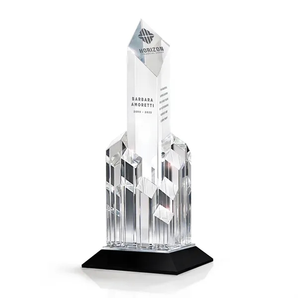 Optic Crystal Diamond Tower Award with Spires