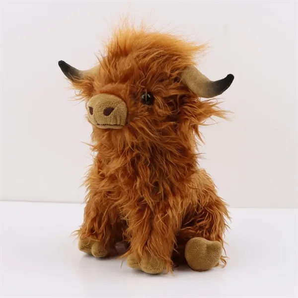 Highland Cow Brown Stuffed Animal Toy - Highland Cow Brown Stuffed Animal Toy - Image 1 of 4