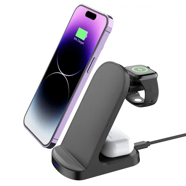 3-in-1 Fast Charging Wireless Charger - 3-in-1 Fast Charging Wireless Charger - Image 0 of 11