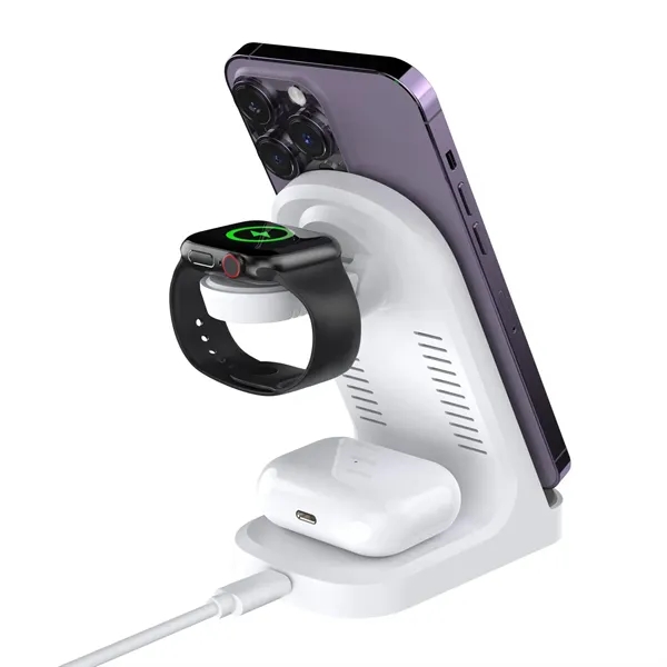 3-in-1 Fast Charging Wireless Charger - 3-in-1 Fast Charging Wireless Charger - Image 9 of 11