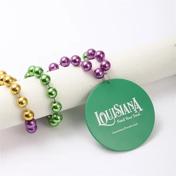 Creative Mardi Gras Medallion Bead Necklace - Creative Mardi Gras Medallion Bead Necklace - Image 12 of 17