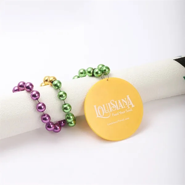 Creative Mardi Gras Medallion Bead Necklace - Creative Mardi Gras Medallion Bead Necklace - Image 1 of 17