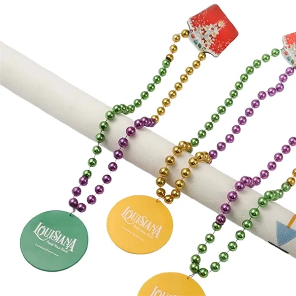 Creative Mardi Gras Medallion Bead Necklace - Creative Mardi Gras Medallion Bead Necklace - Image 3 of 17
