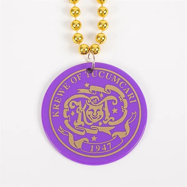 Creative Mardi Gras Medallion Bead Necklace - Creative Mardi Gras Medallion Bead Necklace - Image 4 of 17