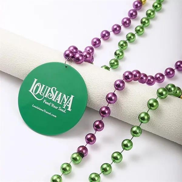 Creative Mardi Gras Medallion Bead Necklace - Creative Mardi Gras Medallion Bead Necklace - Image 6 of 17