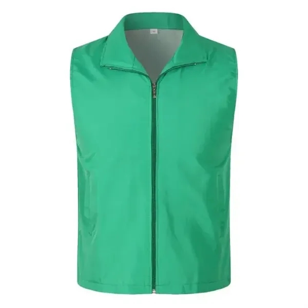 Work Uniform Volunteer Vest with Zipper - Work Uniform Volunteer Vest with Zipper - Image 3 of 12