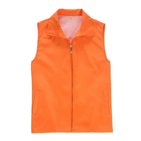 Work Uniform Volunteer Vest with Zipper - Work Uniform Volunteer Vest with Zipper - Image 4 of 12