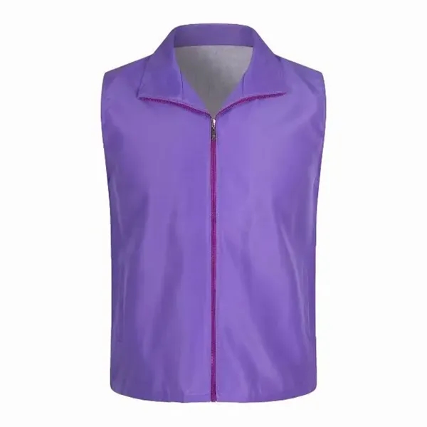 Work Uniform Volunteer Vest with Zipper - Work Uniform Volunteer Vest with Zipper - Image 8 of 12