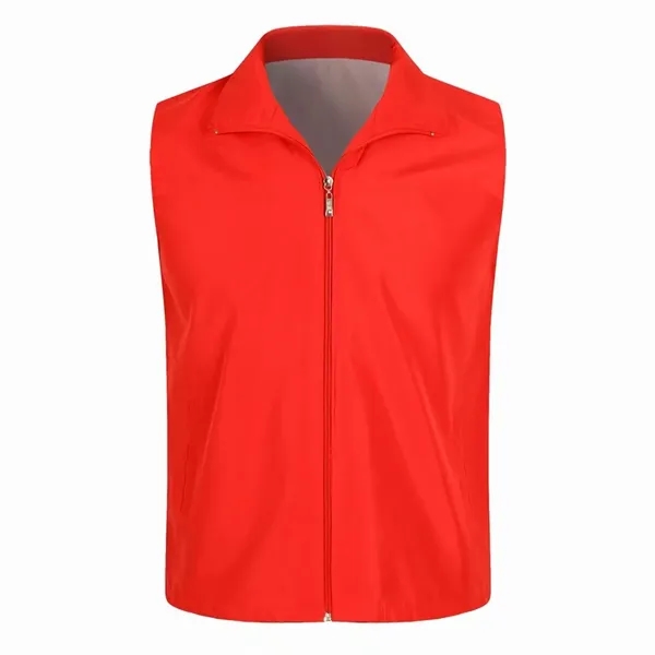Work Uniform Volunteer Vest with Zipper - Work Uniform Volunteer Vest with Zipper - Image 10 of 12