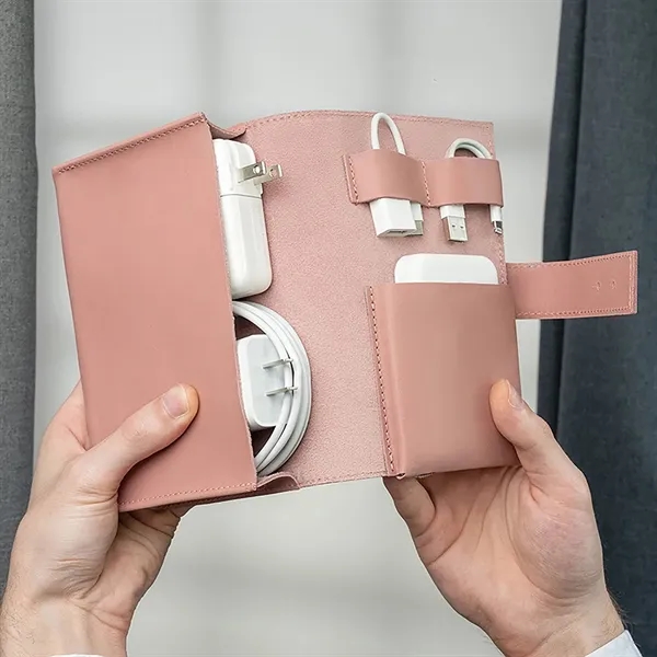 Leather charger organizer for essentials - Leather charger organizer for essentials - Image 1 of 9