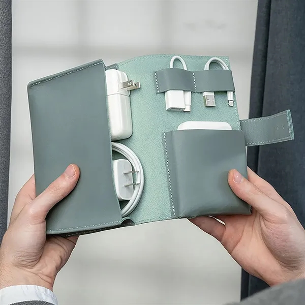 Leather charger organizer for essentials - Leather charger organizer for essentials - Image 2 of 9