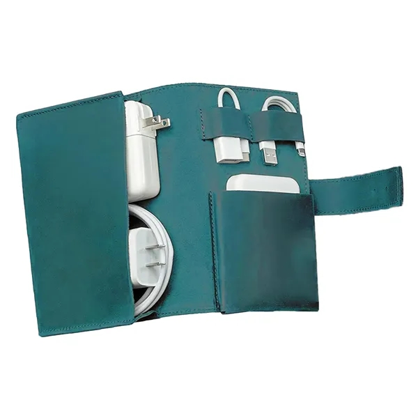 Leather charger organizer for essentials - Leather charger organizer for essentials - Image 5 of 9