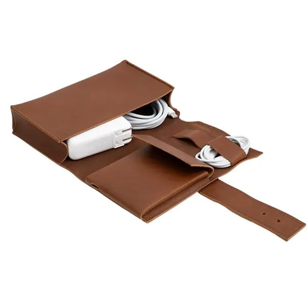 Leather charger organizer for essentials - Leather charger organizer for essentials - Image 7 of 9