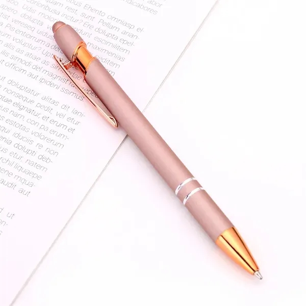 Ellipse Rose Gold Pen with Stylus - Ellipse Rose Gold Pen with Stylus - Image 4 of 10