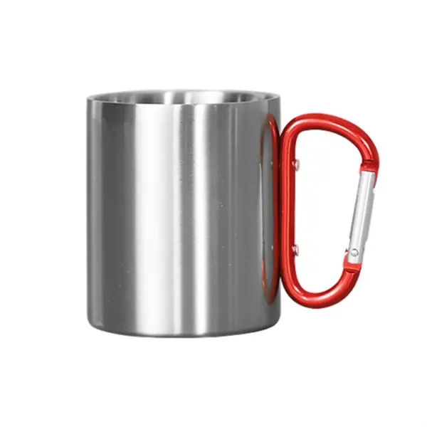 10 Oz. Stainless Steel Camping Carabiner Mug - 10 Oz. Stainless Steel Camping Carabiner Mug - Image 5 of 6