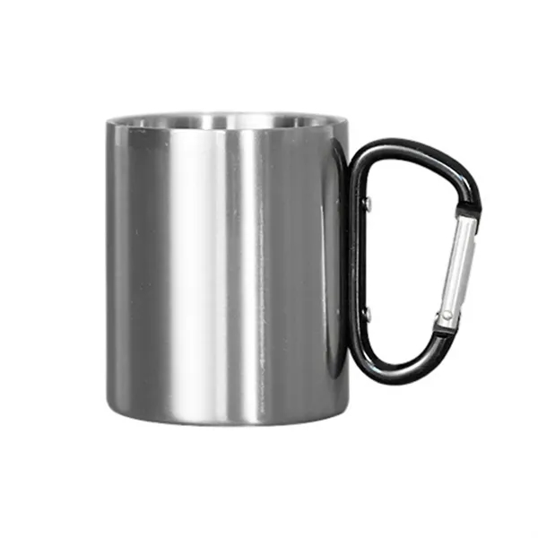 10 Oz. Stainless Steel Camping Carabiner Mug - 10 Oz. Stainless Steel Camping Carabiner Mug - Image 2 of 6