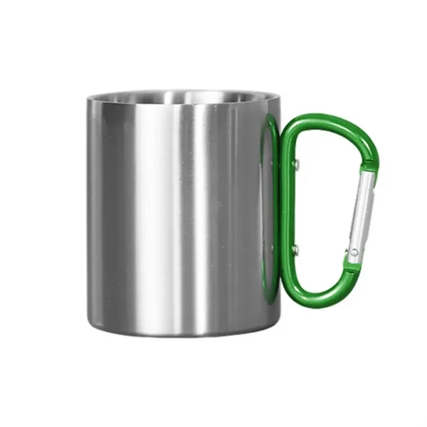10 Oz. Stainless Steel Camping Carabiner Mug - 10 Oz. Stainless Steel Camping Carabiner Mug - Image 4 of 6