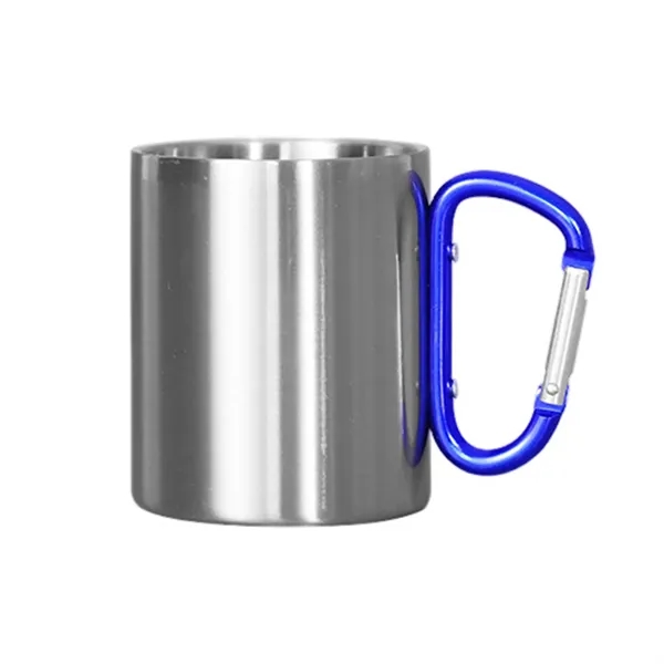 10 Oz. Stainless Steel Camping Carabiner Mug - 10 Oz. Stainless Steel Camping Carabiner Mug - Image 3 of 6