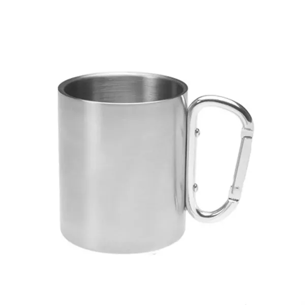 10 Oz. Stainless Steel Camping Carabiner Mug - 10 Oz. Stainless Steel Camping Carabiner Mug - Image 1 of 6