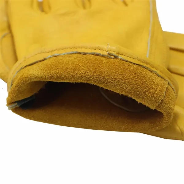 Leather Outdoor Work Gloves - Heat Resistant and Insulated - Leather Outdoor Work Gloves - Heat Resistant and Insulated - Image 5 of 5