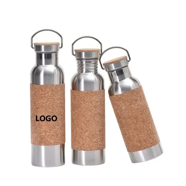Cork Vacuum Insulated Water Bottle - Cork Vacuum Insulated Water Bottle - Image 0 of 2