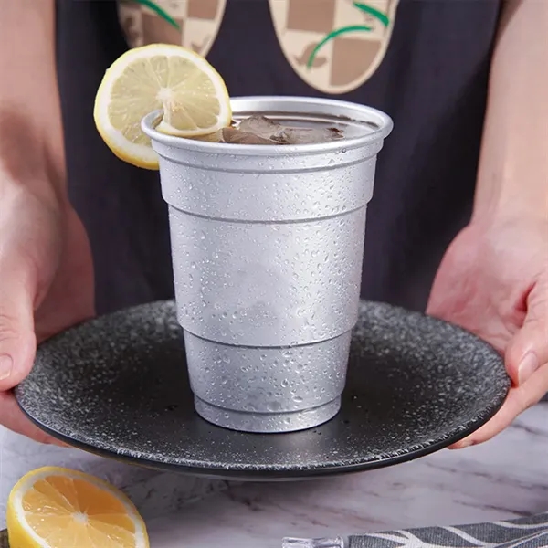 16oz. Recyclable Aluminum Beer Cups for Parties and Outdoors - 16oz. Recyclable Aluminum Beer Cups for Parties and Outdoors - Image 2 of 3