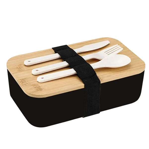 Wheat Strew Bento Lunch Box with Bamboo Lid - Wheat Strew Bento Lunch Box with Bamboo Lid - Image 2 of 4